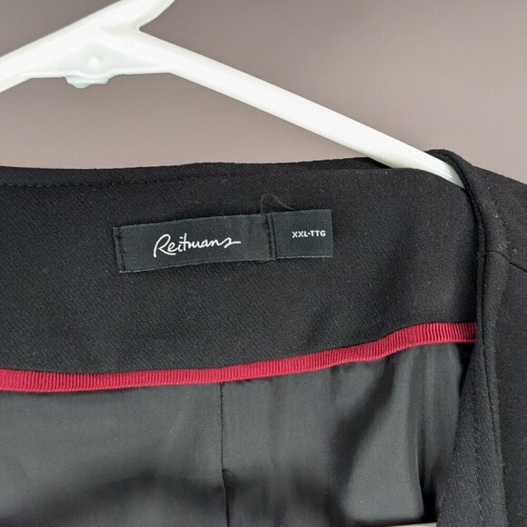 Reitmans Open Moto Blazer with Faux Zipper Pockets Black Size XXL - Picture 4 of 4